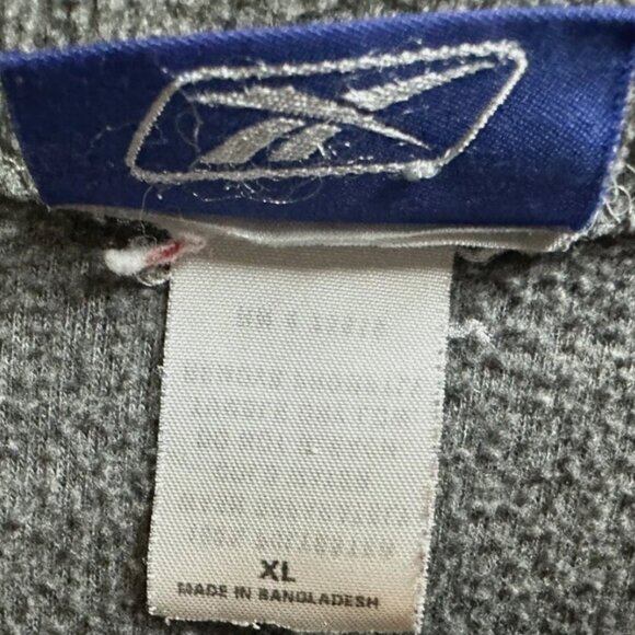 NFL Atlanta Falcons XL Fleece Half Zip Pullover Gray Reebok. Logo 100% Polyester - Picture 4 of 4